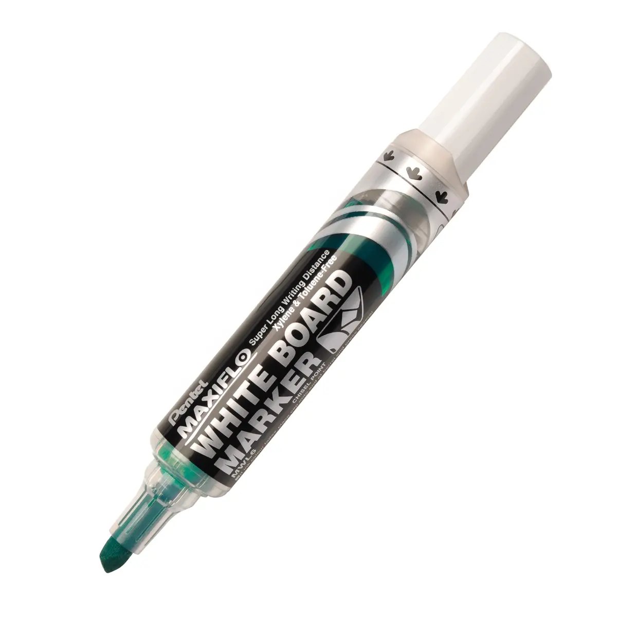 Marcador para Quadro Branco Pentel Maxiflo, Verde, 1 Unidade | Ponta Chanfrada - 1