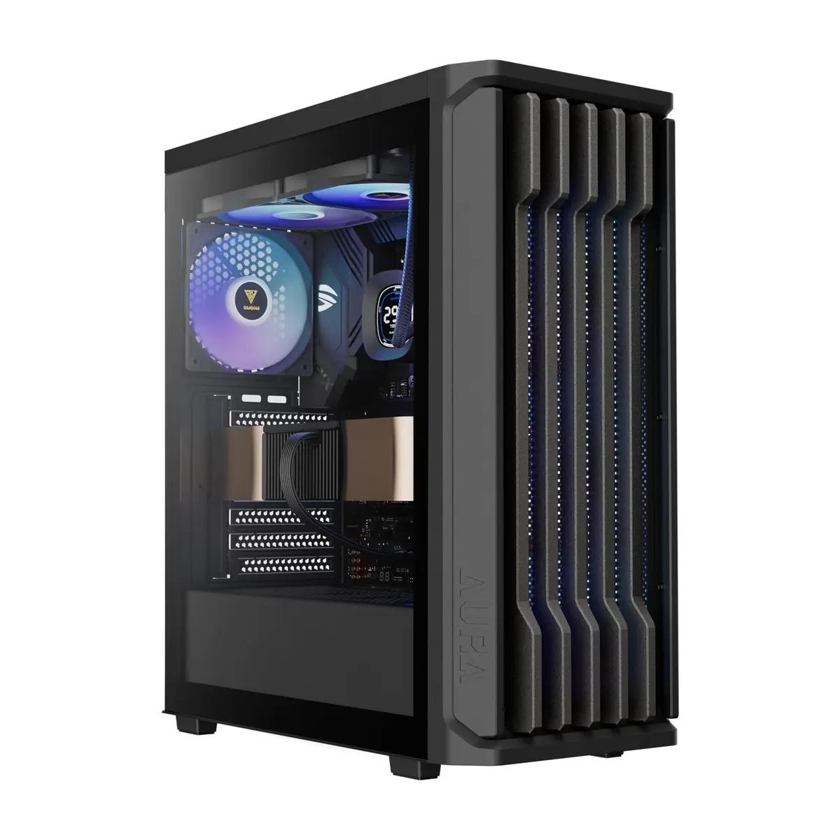 Gabinete Gamer Gamdias Aura GC11 ARGB Preto com 4 Fans - 1