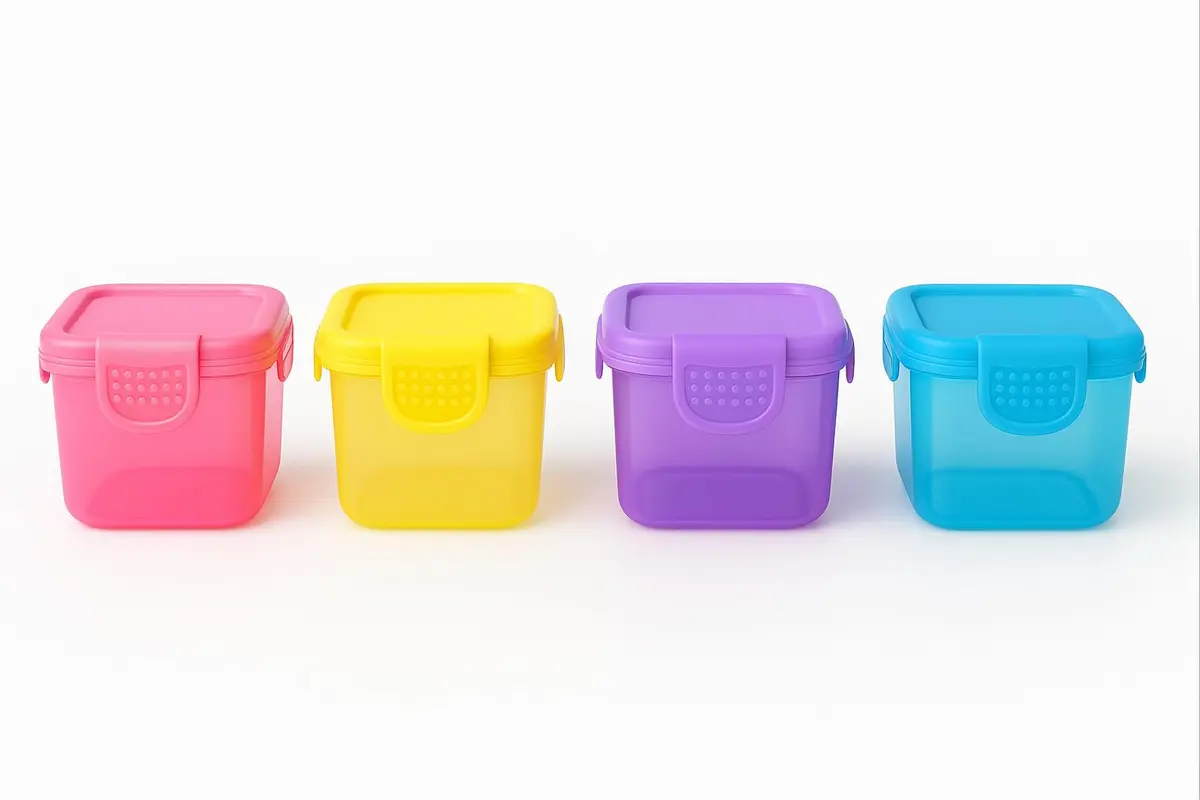 Kit 4 Potes Herméticos 150 ml para Lanche e Papinha Mini Potinhos BPA-Free com Tampa Antivazamento Freezer, Micro-ondas e Lava-Louças, Lancheira, Viagens e Organização