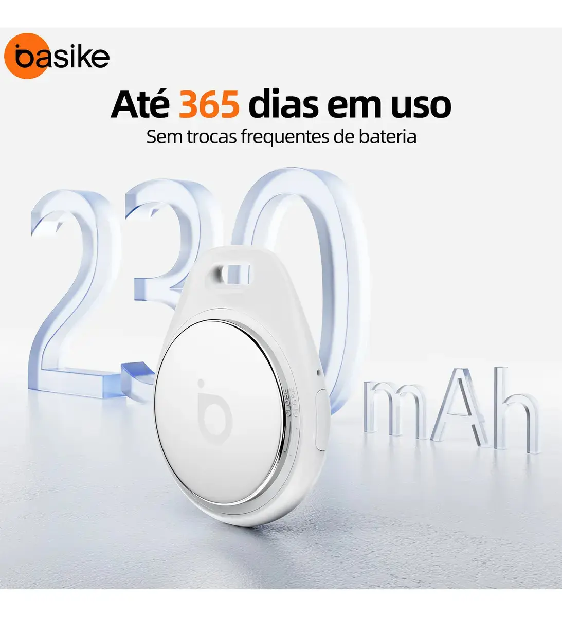 Localizador de Objetos Basike Ba-DW346 para iPhone com Find My, Branco thumbnail 3