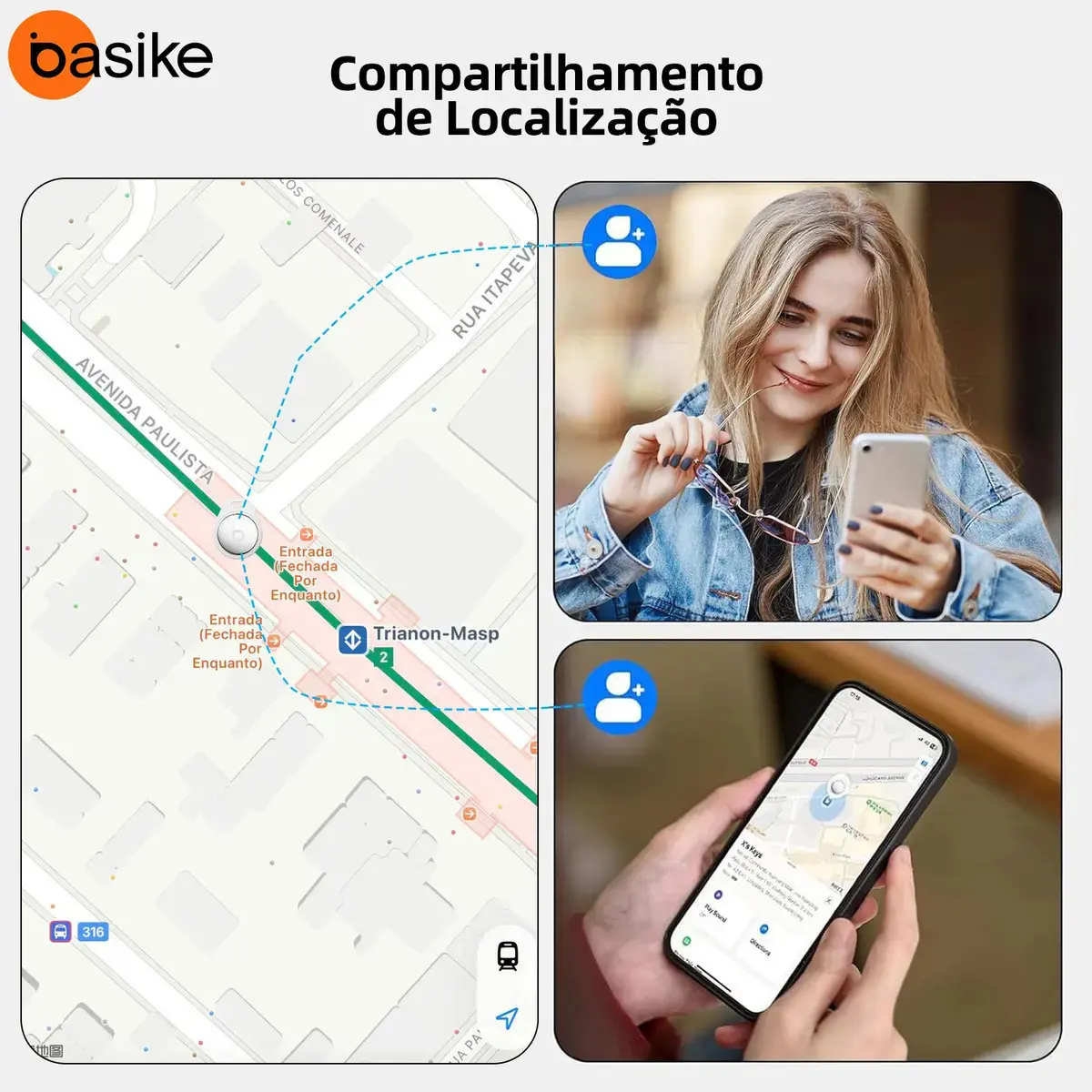 Localizador de Objetos Basike Ba-DW346 para iPhone com Find My, Branco thumbnail 4