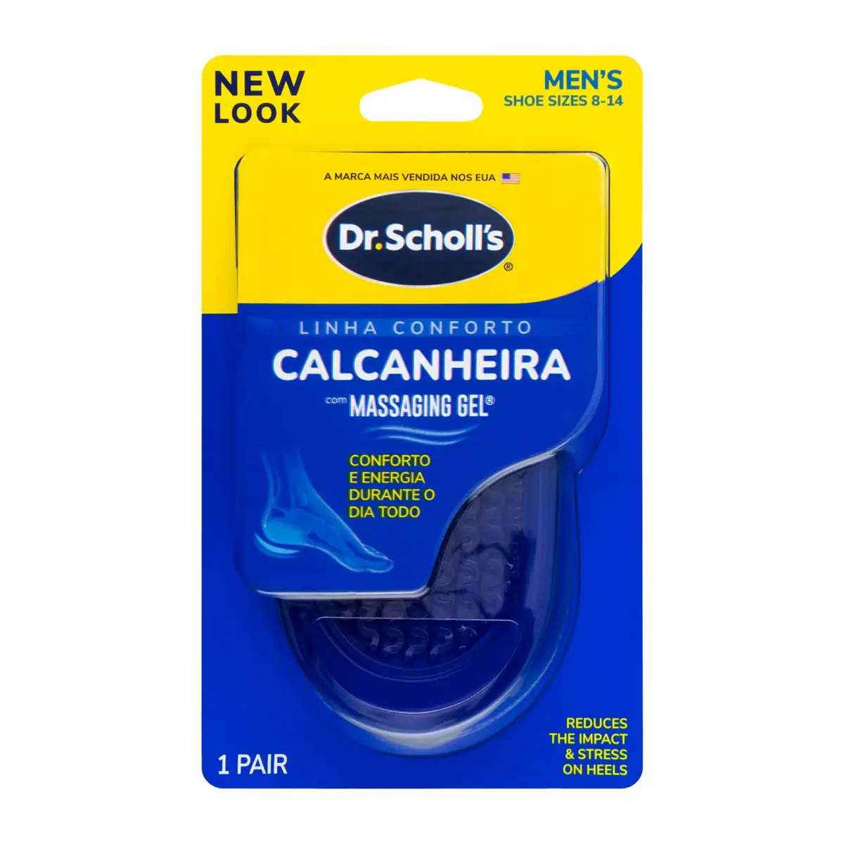 Calcanheira Dr. Scholl’s Comfort, Tamanho 40 ao 45 | Amortecimento Extra, Suavidade, Uso Diário, Caminhadas e Rotinas Longas