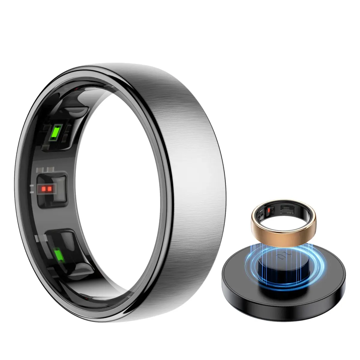 Uhoofit R10 Anel Inteligente com Doca de Carregamento Homens Mulheres Saúde Sono Monitoramento de Freqüência Cardíaca IP68 e 5ATM À Prova D 'Água Modo Multi-esporte