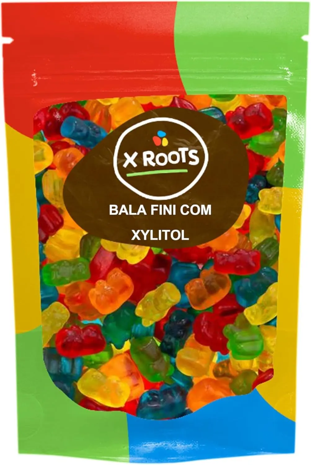 Bala de Ursinho com Xilitol X Roots – Docinho Tipo Gelatina, Sem Açúcar, Adoçado com Xilitol, Ideal para Lanche mais Leve e Substituir Balas Tradicionais (250gr)