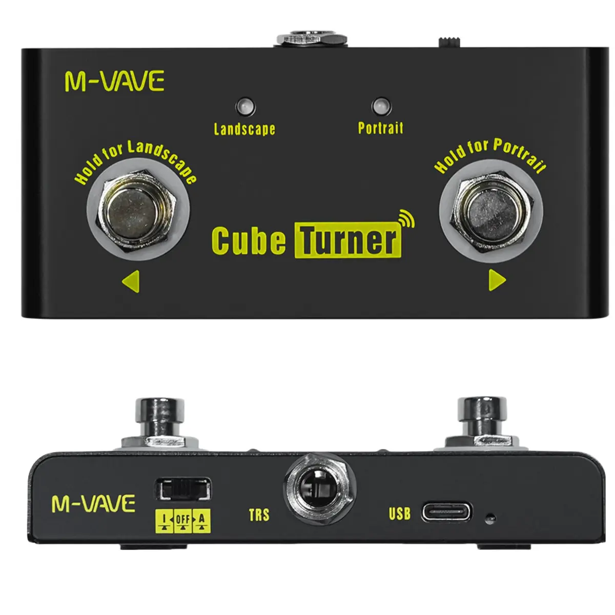 Pedal Sem Fio Inteligente Cube Turner - Controle de Página, Software e LOOPER via Bluetooth, Bateria 48h, Compatível com Android/iOS/PC/Mac, Pedaleira Profissional para Músicos MIDI - 1