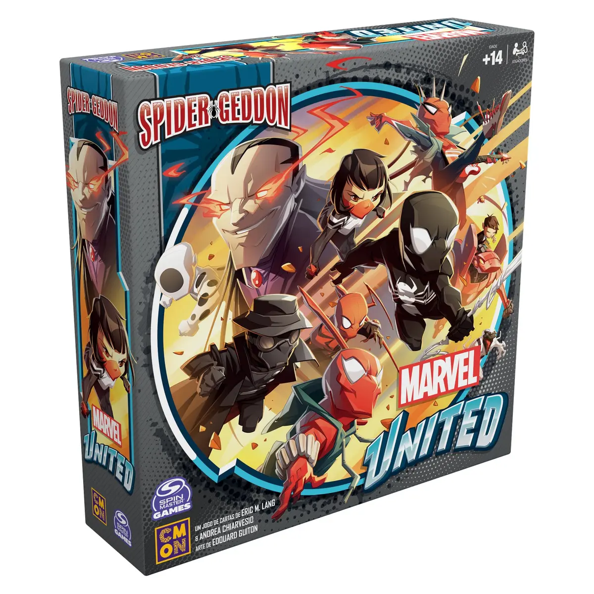 asmodee,Marvel United: Spider-Geddon, Jogo de Tabuleiro, 1 a 4 jogadores, 40 min, cooperativo
