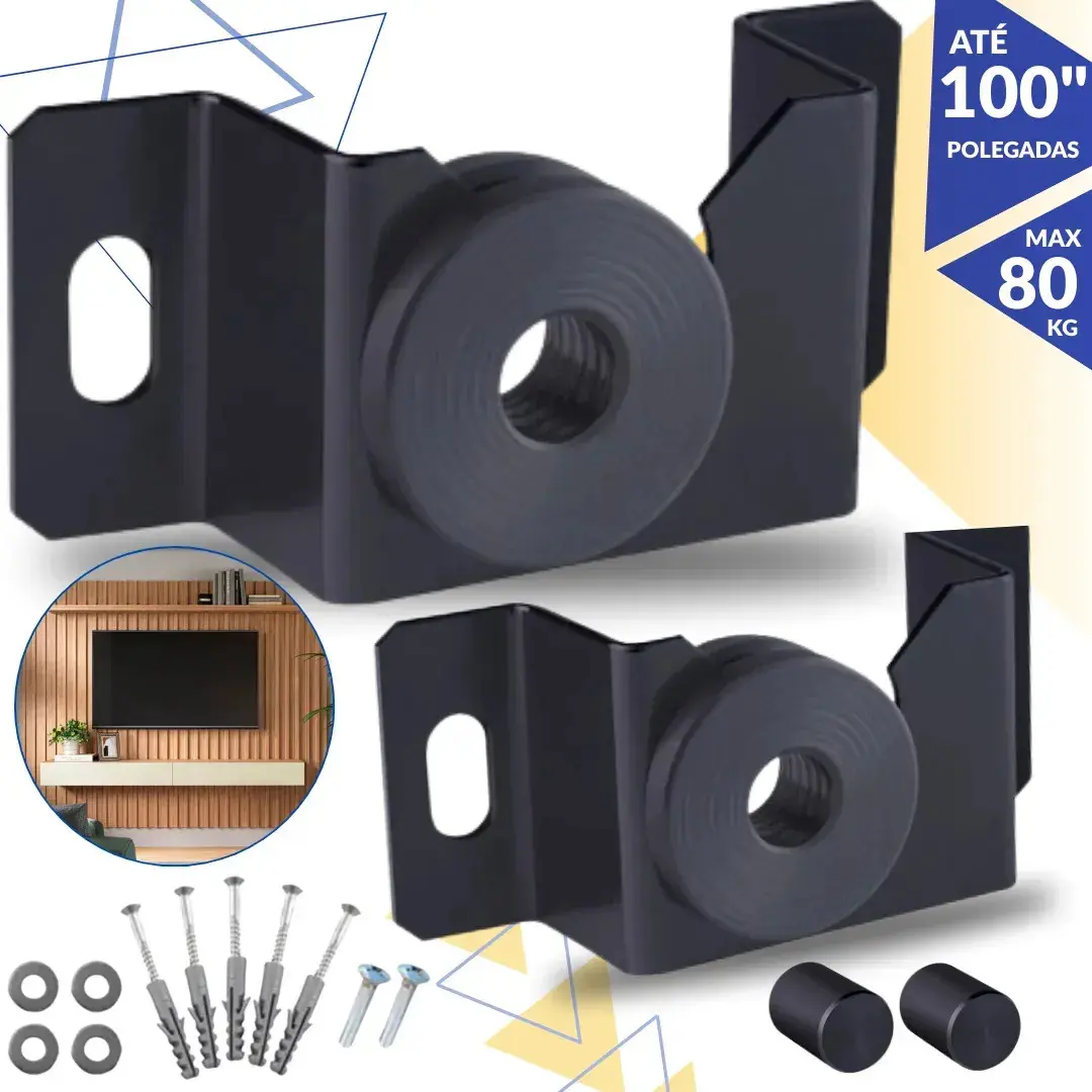 Suporte TV Fixo Universal 10" a 100" Polegadas Forte Para Todas as Marcas - 1