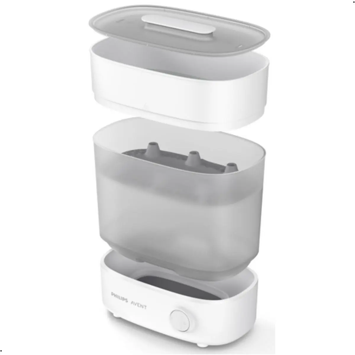 Esterilizador de Mamadeiras Philips Avent 220V | Elimina até 99,9% dos Germes | Ciclo de 10 Minutos | Capacidade para até 6 Mamadeiras | Compacto | SCF291/01