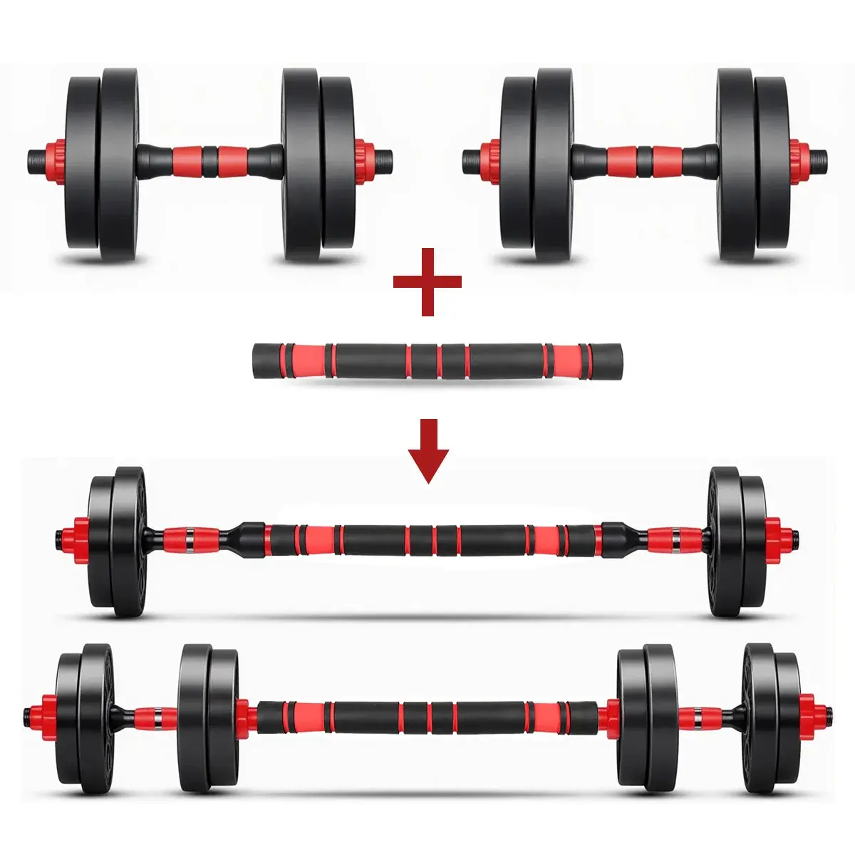 Conjunto de halteres ajustáveis de 15 kg, acessórios para academia doméstica, equipamentos de ginástica, envio do Brasil