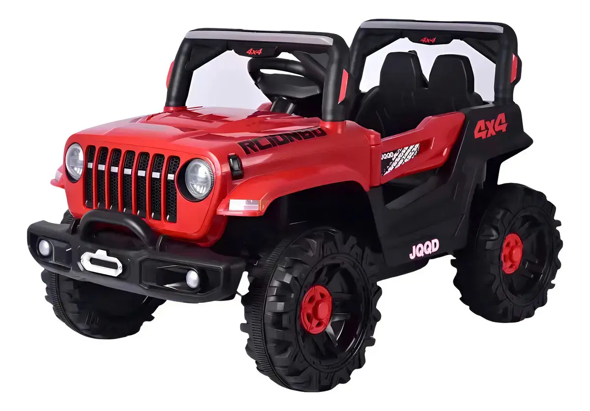 Jipe Infantil Elétrico 12v Carrinho Controle Remoto Música Cor Vermelho Voltagem Do Carregador 110v/220v BrinqKids thumbnail 2