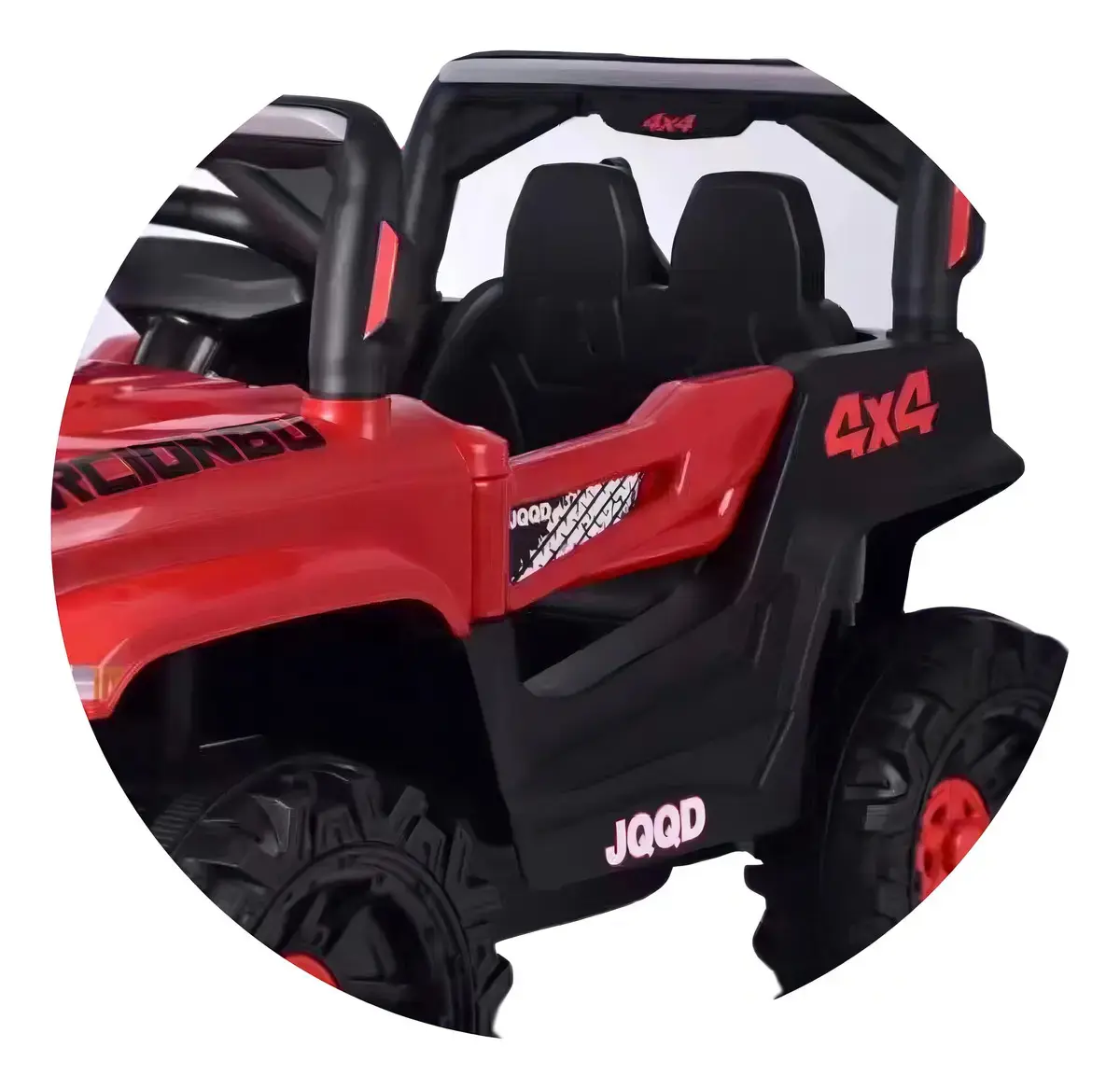 Jipe Infantil Elétrico 12v Carrinho Controle Remoto Música Cor Vermelho Voltagem Do Carregador 110v/220v BrinqKids thumbnail 3