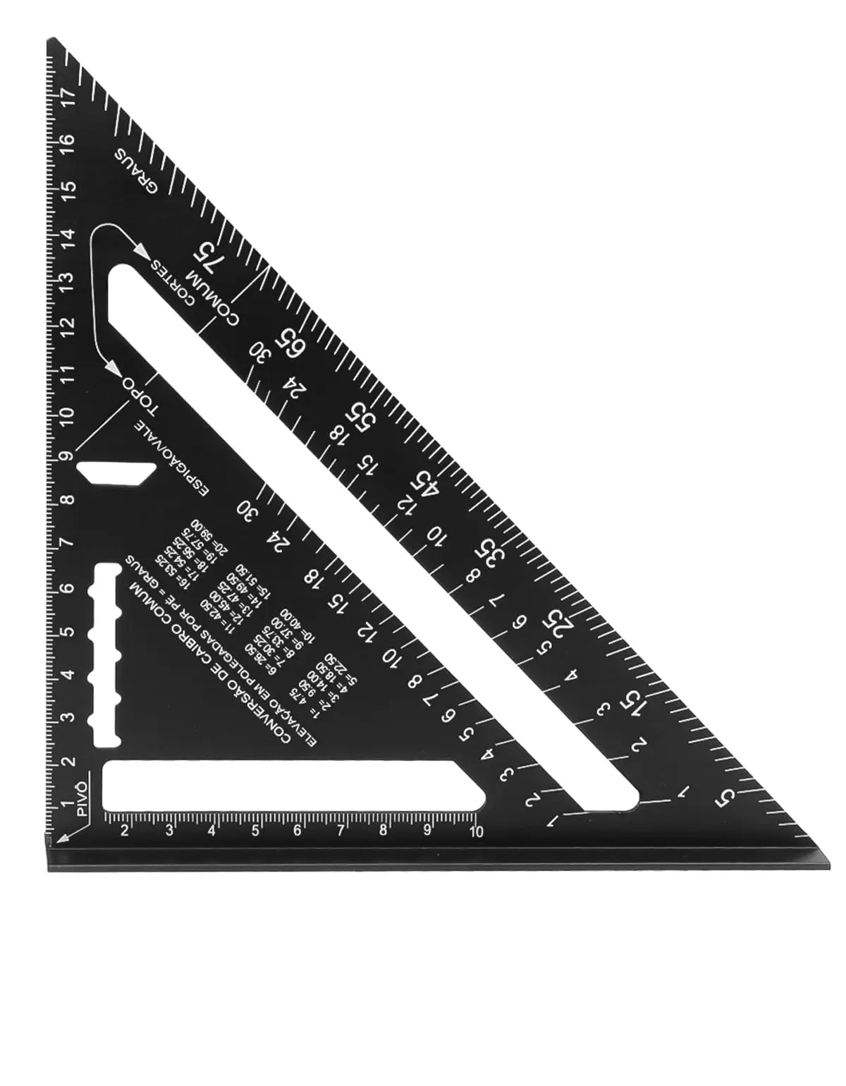 Esquadro Profissional De Marceneiro Rapido Triangular 7 Polegadas Em Alumínio