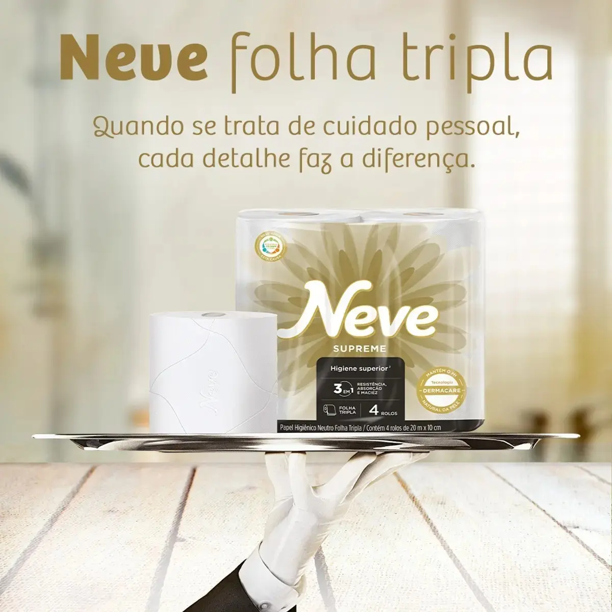 Papel Higiênico Supreme Folha Tripla 24 Rolos Neve Folha Tripla thumbnail 5