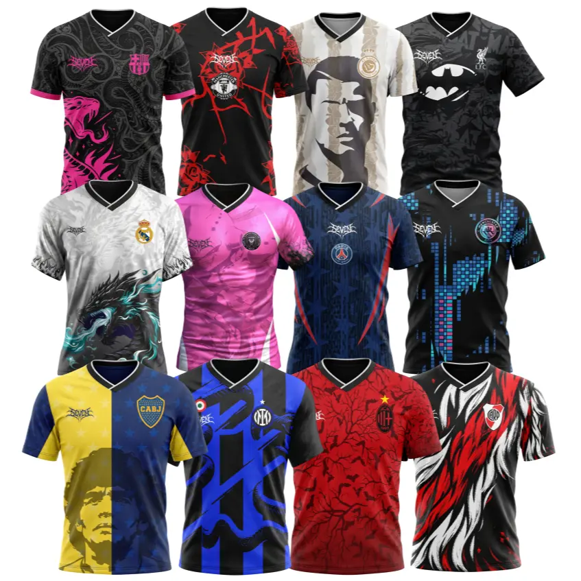 camisa futebol personalizada C/NOME E NUMERO clube time europeu blusa