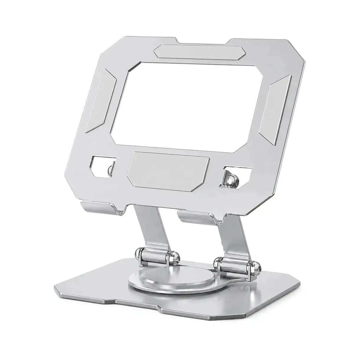 Suporte Notebook Suporte Metalico Suporte 360 Notebook Suporte De Nootbook Base Notebook Suporte Pc Ajustavel Ergonomico Escritorio Home Office Mesa Aluminio Portatil Rotacao 360 Graus Altura Prateado - 1