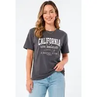Camiseta Cianitas Chumbo Estampa California Adventure - 1