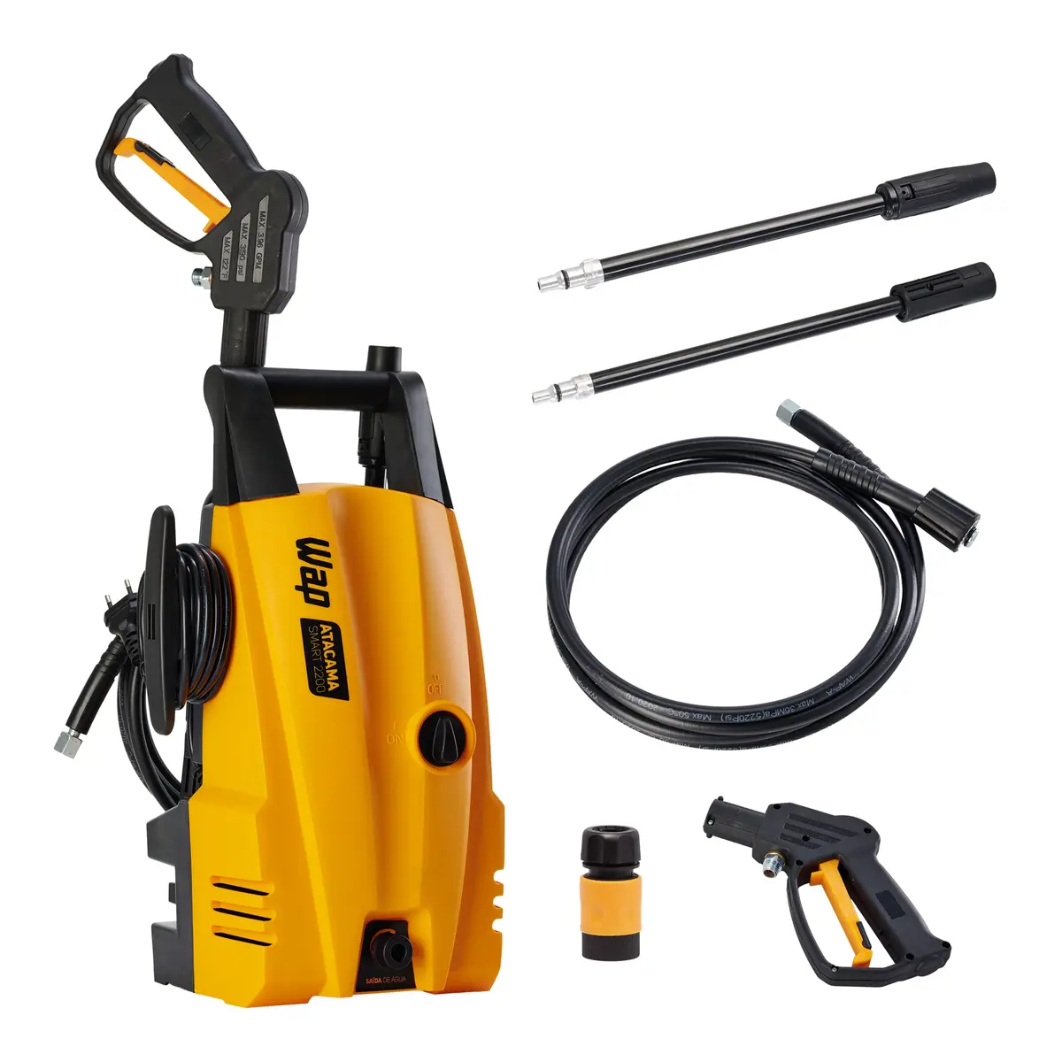 WAP Lavadora de Alta Pressão ATACAMA SMART 2200, 220V | 330L/h, Jato em Leque e Concentrado, 1500psi, 1400W