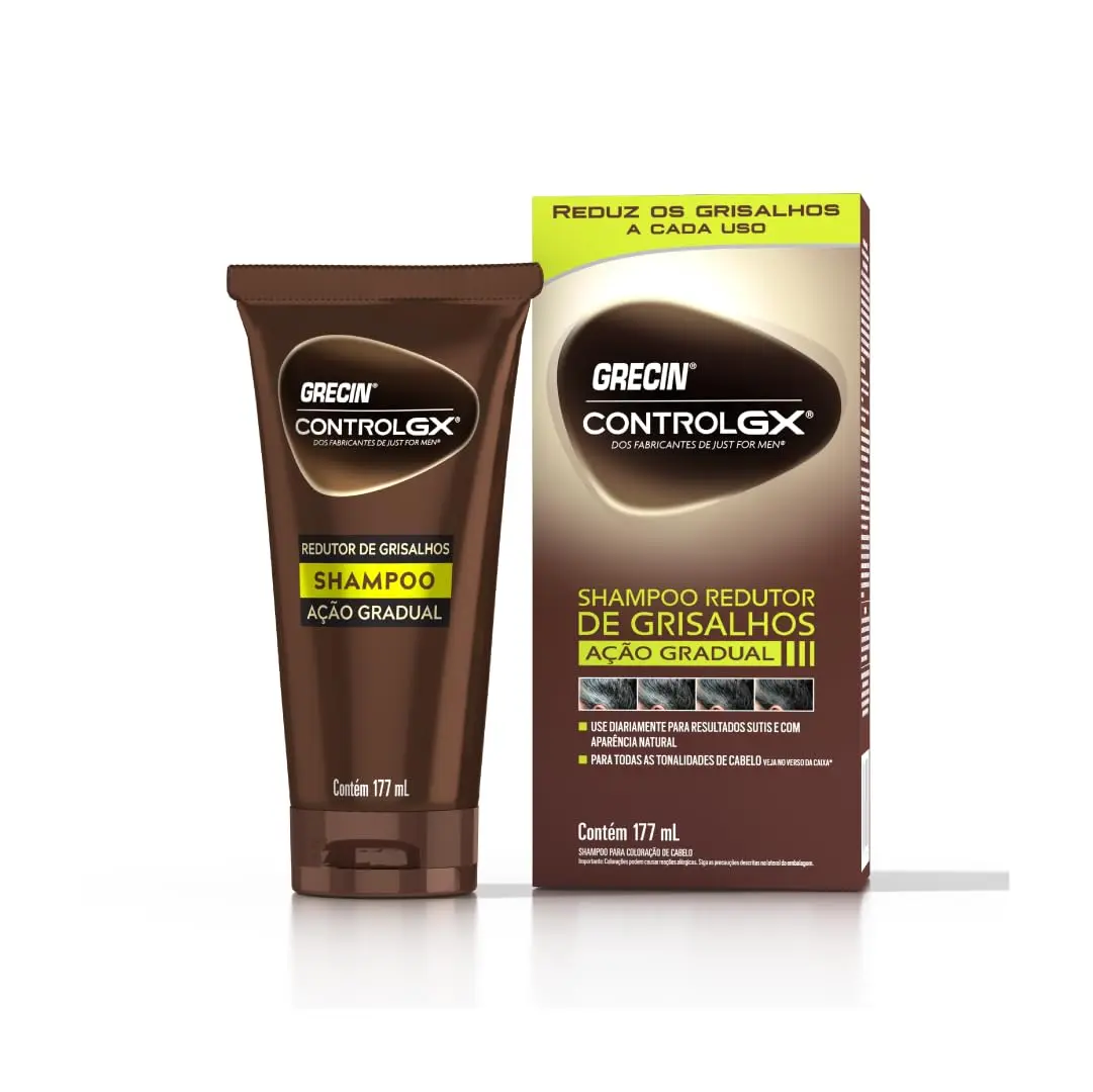 Grecin Control GX Shampoo Redutor Gradual de Grisalho 177ml