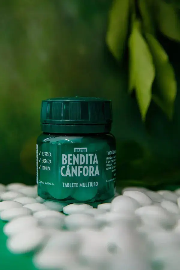 Bendita Cânfora Refinada Pote com 30 Tabletes Multiuso Bravir Casa thumbnail 3