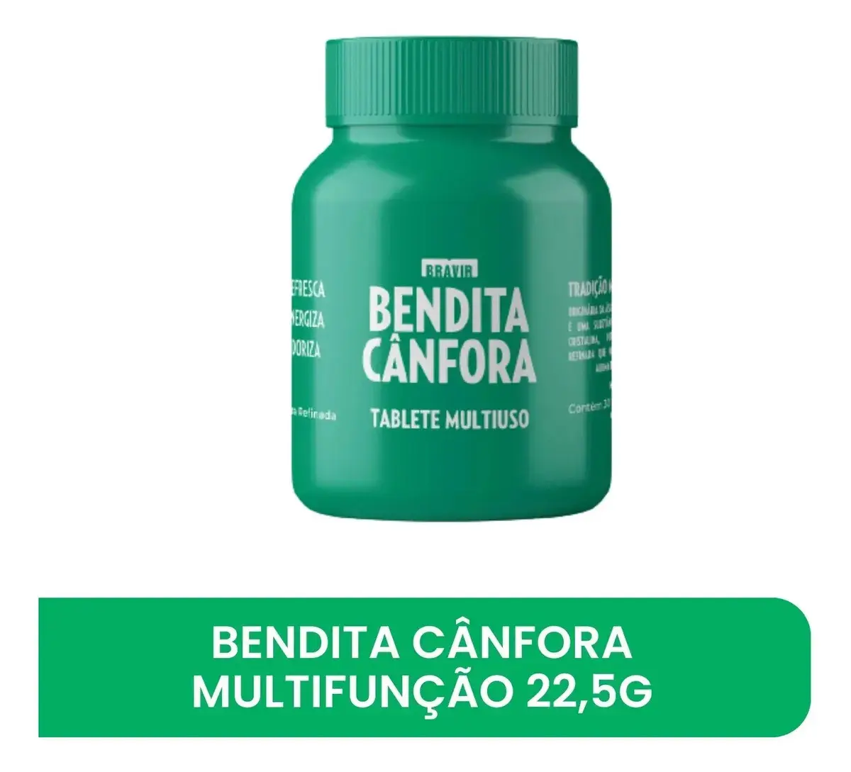 Bendita Cânfora Refinada Pote com 30 Tabletes Multiuso Bravir Casa thumbnail 6