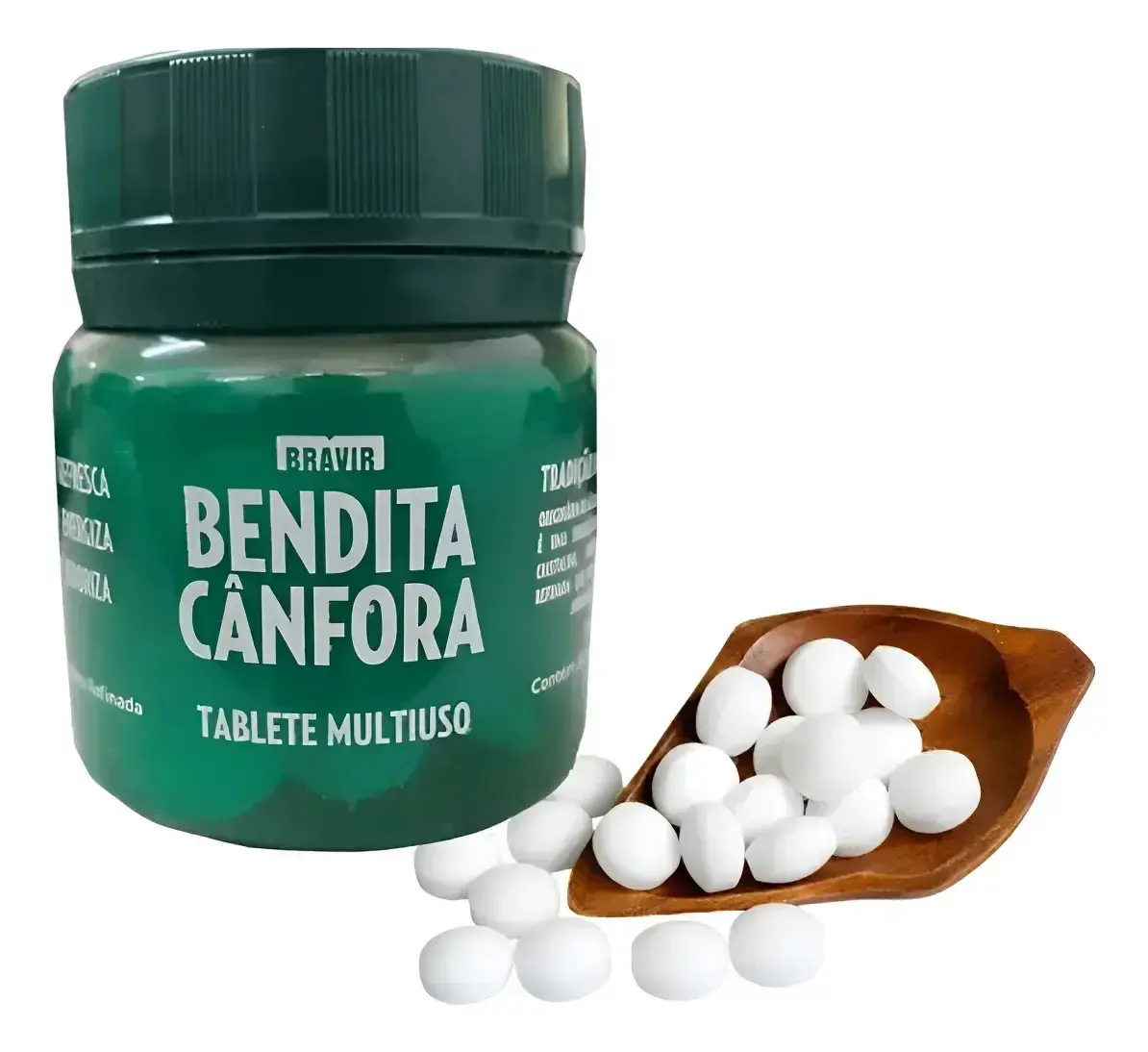Bendita Cânfora Refinada Pote com 30 Tabletes Multiuso Bravir Casa thumbnail 7