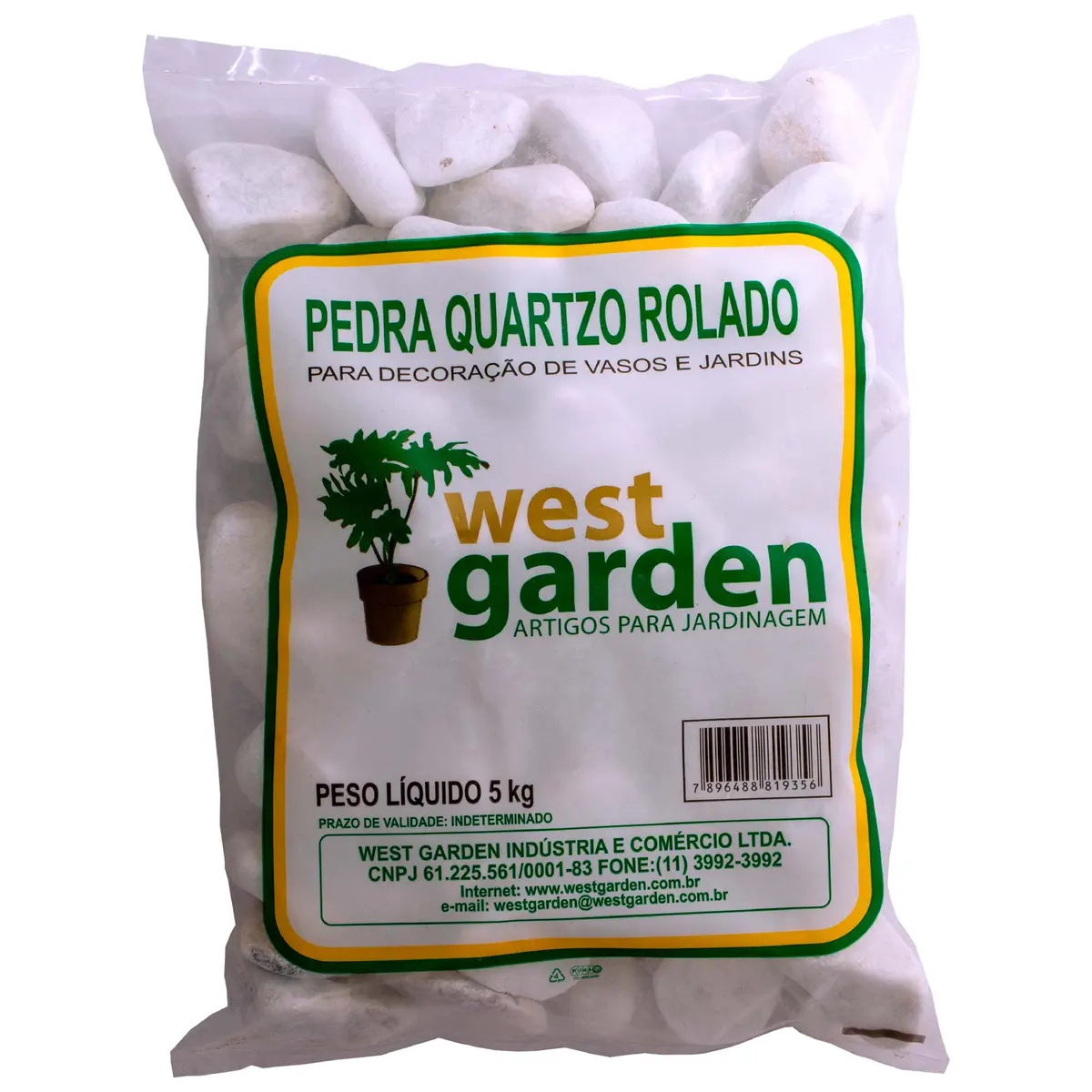 Pedra Quartzo Rolado 5 Kg West West Garden