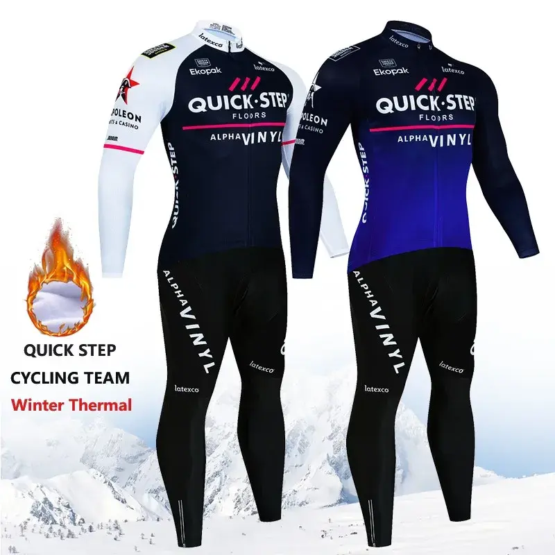 Inverno rápido passo conjunto de camisas ciclismo mtb roupas da bicicleta maillot ropa ciclismo invierno velo térmico roupas ciclismo