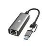 Adaptador USB 3.0 p/ LAN 2500Mbps USB-C e A Cinza - 1