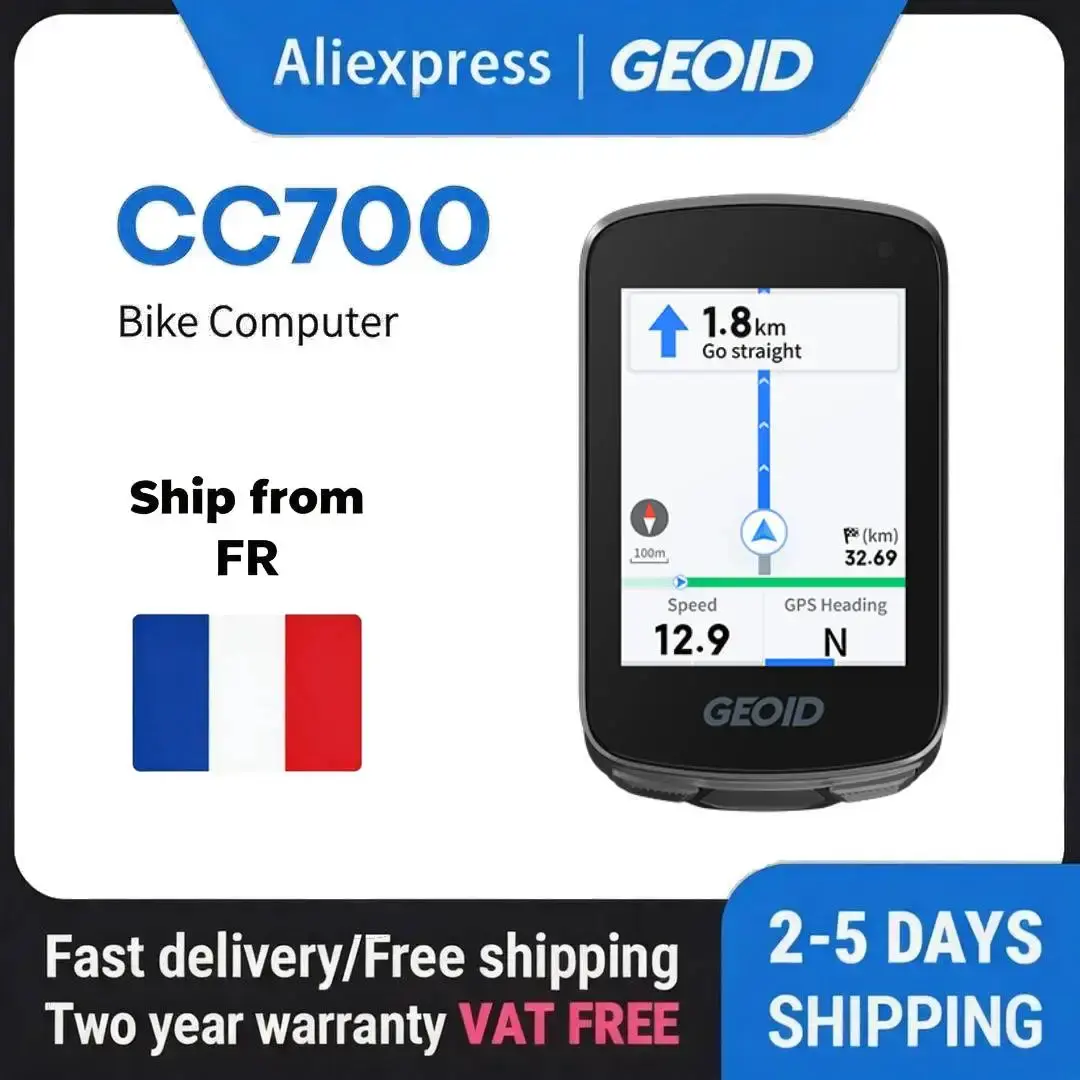 Computador de Bicicleta GPS GEOID CC700 com Tela Colorida de 2,8 Polegadas, Velocímetro, Navegação de Rota, WIFI, Odômetro à Prova d'Água - 1