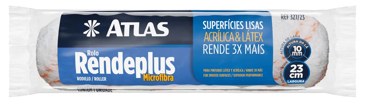 Atlas - Rolo RendPlus Multiuso de 23cm de Microfibra.