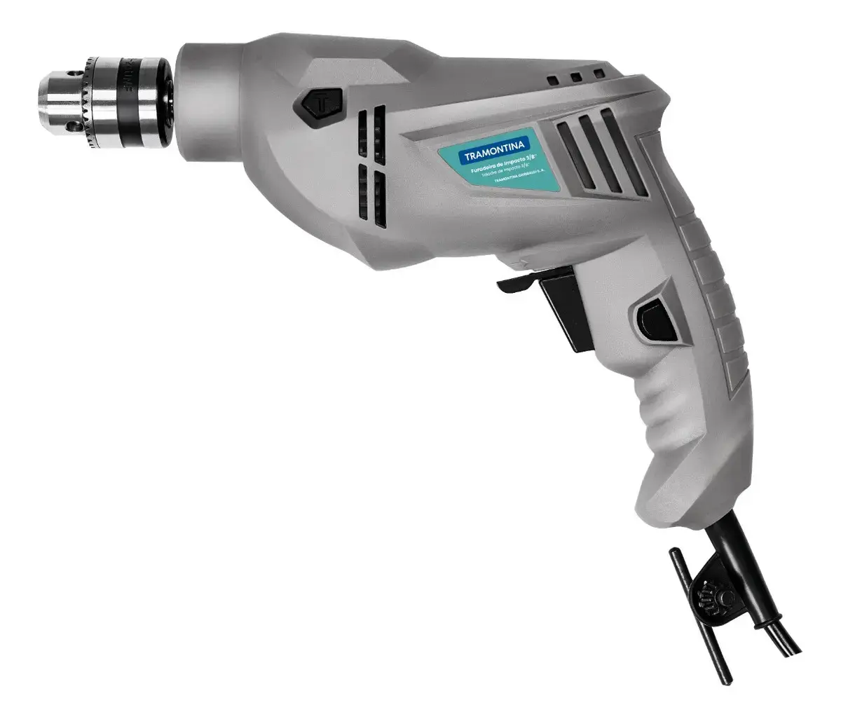 Furadeira De Impacto Com Sistema De Reversão De Rotação 500w 3/8 Cinza Tramontina 42362021