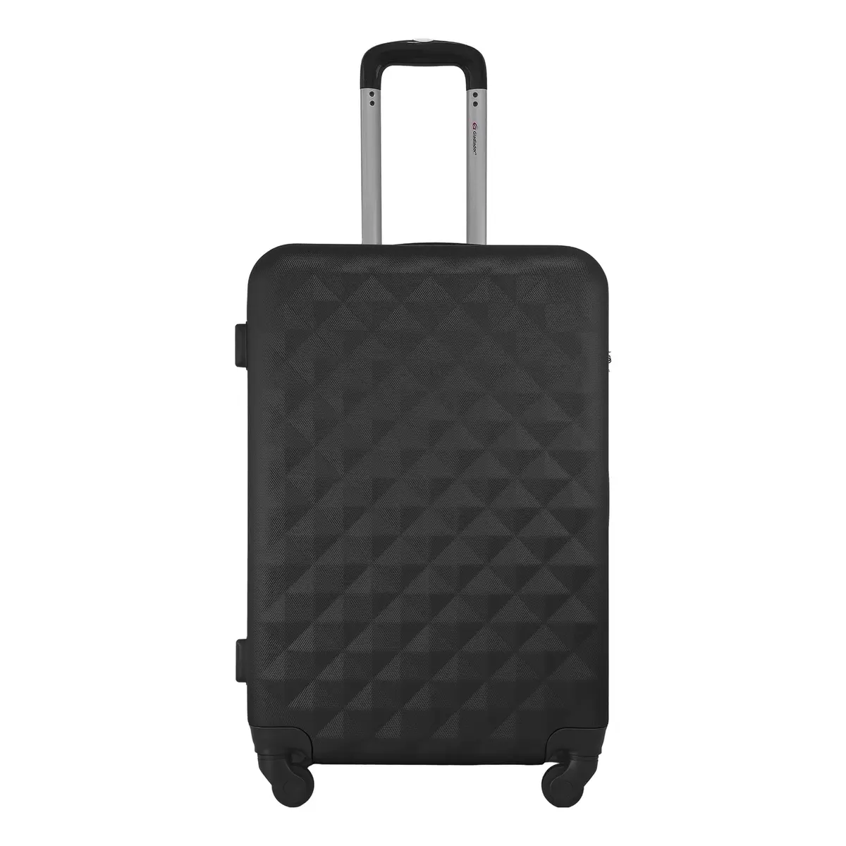 Mala de Viagem Gladiador Diamond D1M, Tamanho Médio, Capacidade 23kg, Rodas 360° Cadeado Combinação (Preta)