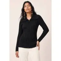 Cardigan Amazonia Vital Tricô Rio Tapajós Preto