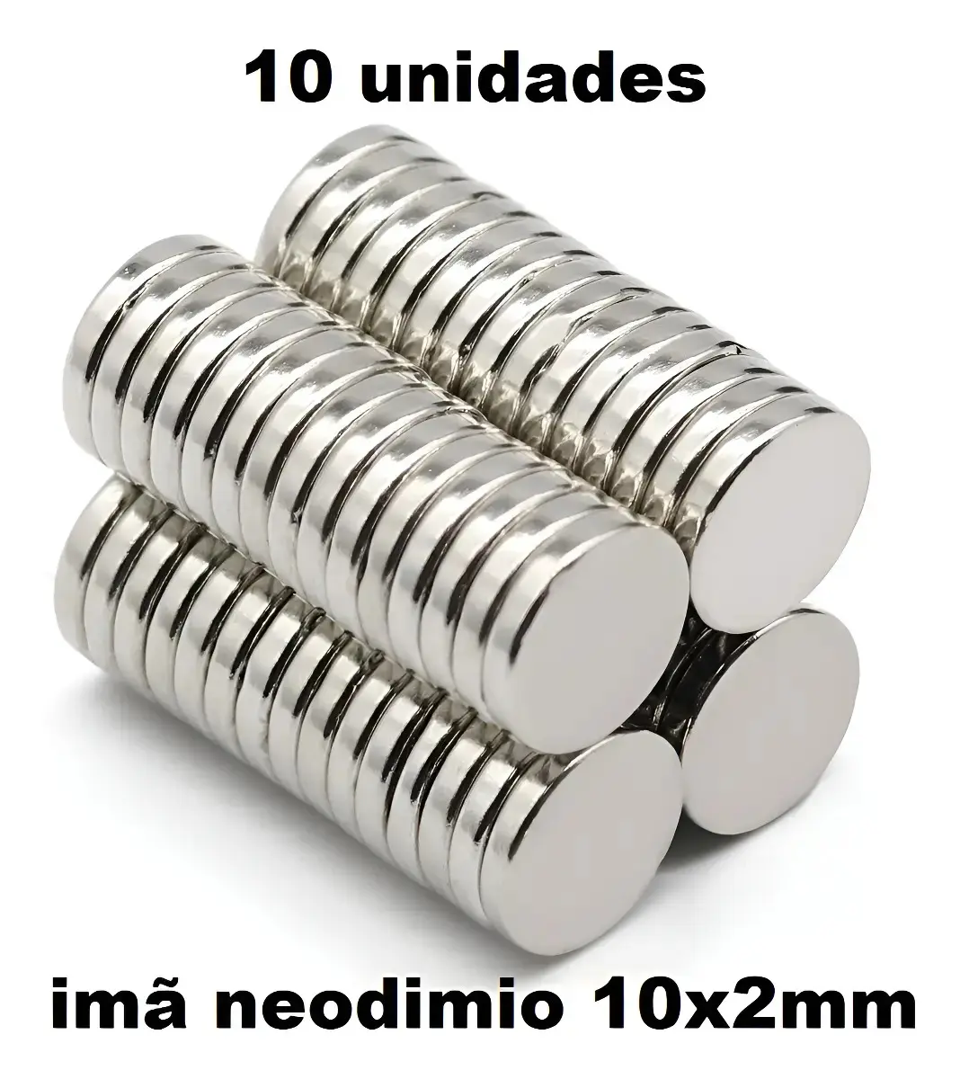 Ima De Neodímio 10x2 Redondo Pequeno 10mm X 2mm N35 - 10pcs