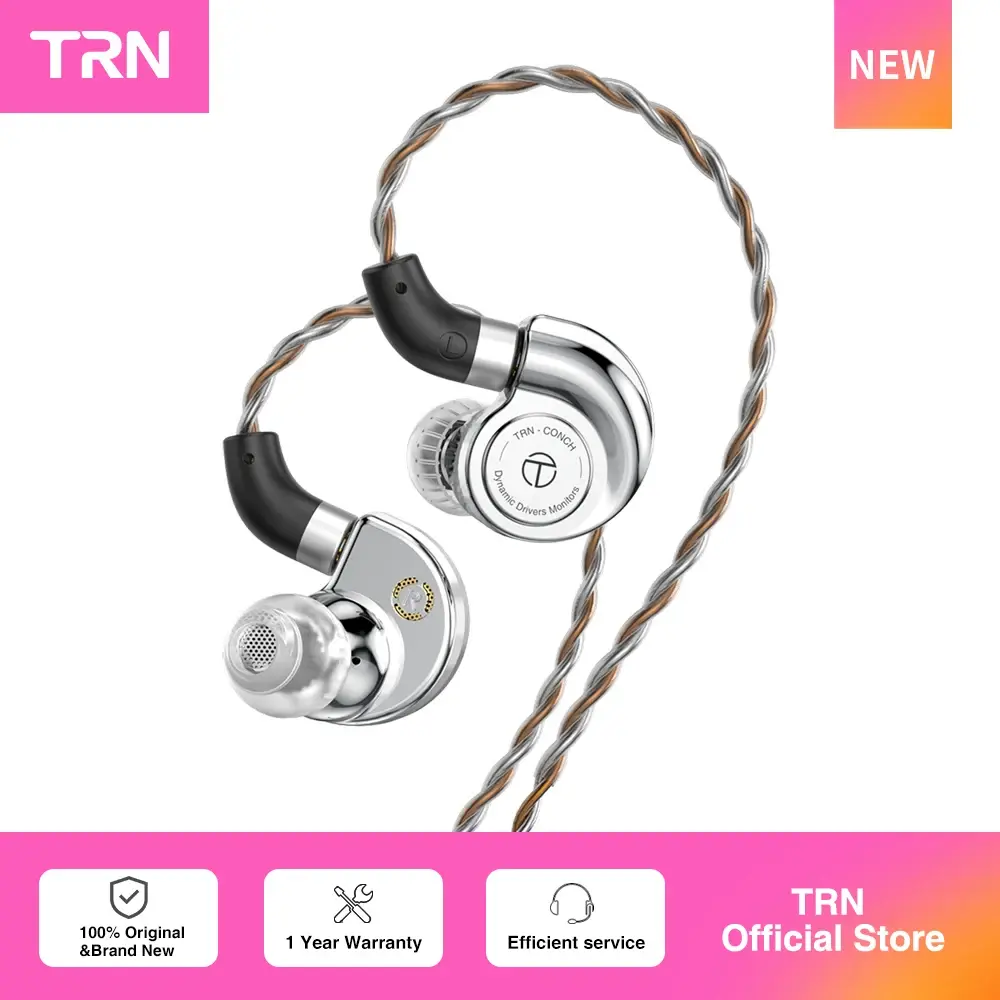 TRN Conch Earphone Lucky Bag: Fones de Ouvido Intra-auriculares de Alta Performance com Diafragma de Diamante DLC e Filtros de Afinação para Xiaomi