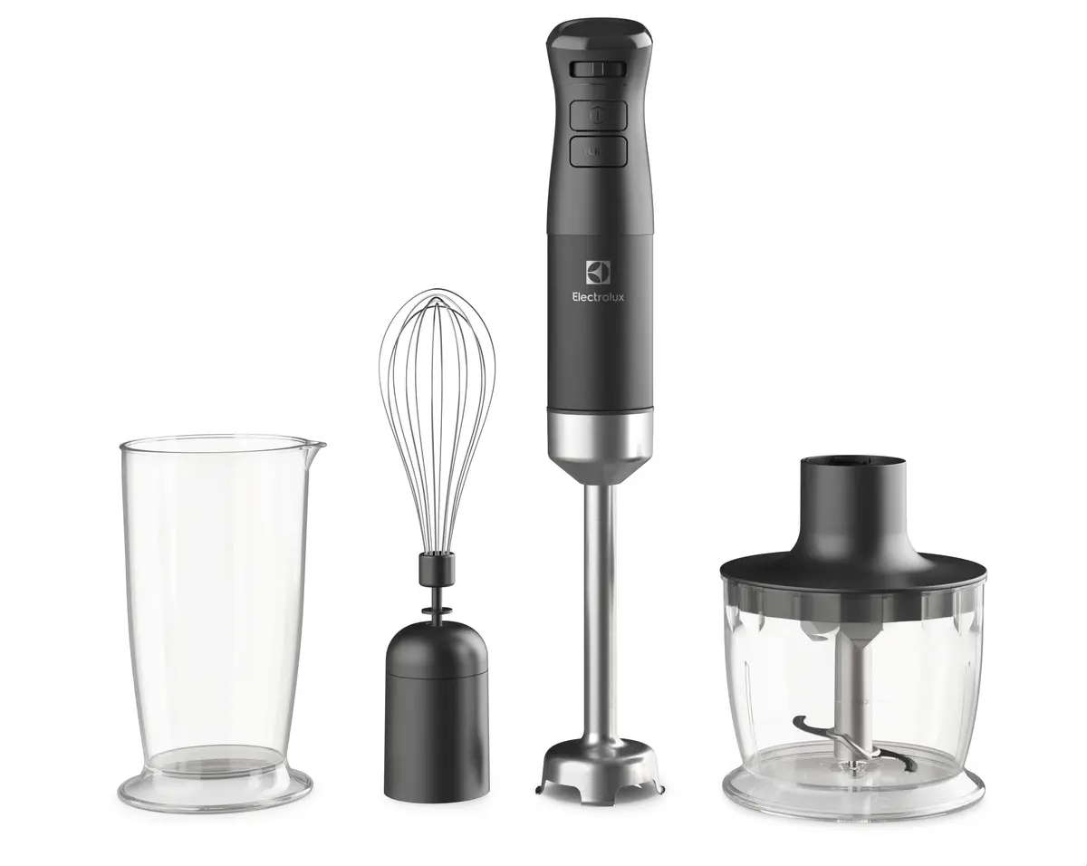 Mixer Misturador Multiuso Electrolux haste inox 3 em 1 700W 2 velocidades variaveis 3 acessórios mini processador resistente temperatura capacidade 500ml livre BPA IBP70 220v - 1