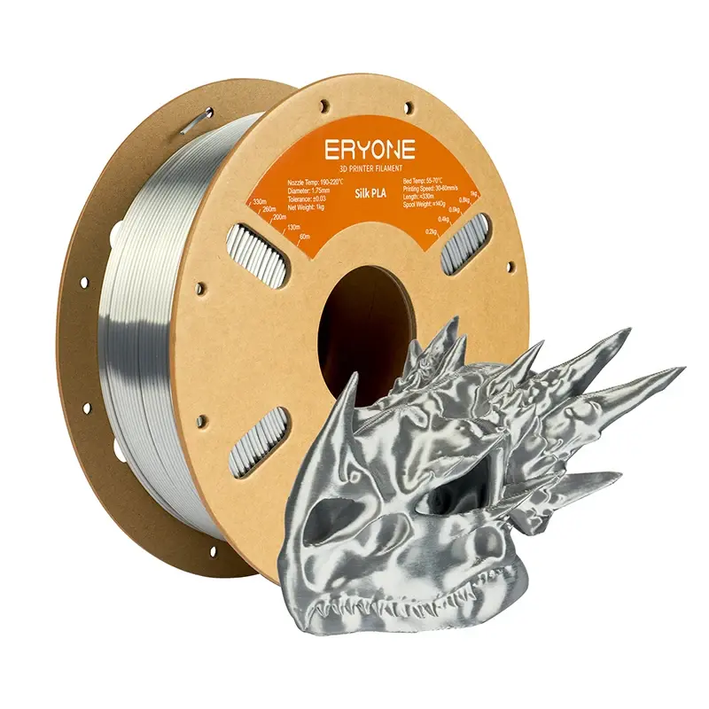 Eryone 1kg de seda pla premium filamento impressão 3d, 1.75mm multicolorido disponível 1kg filamento pla de seda feito na china, 1kg/carretel - 1