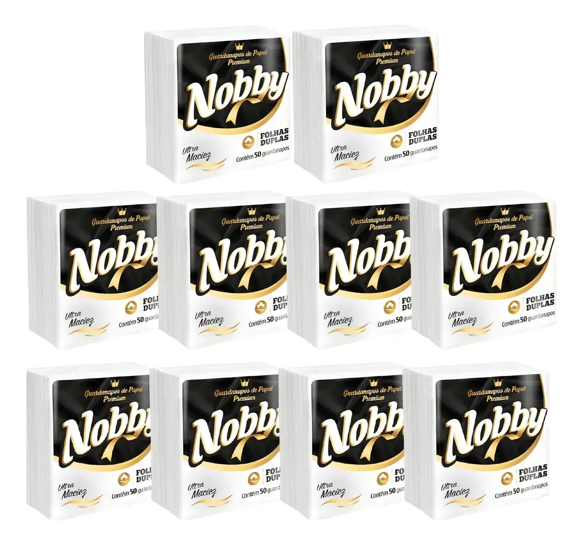 Guardanapo Papel Folha Dupla Nobby Pequeno 500 Fl Macio
