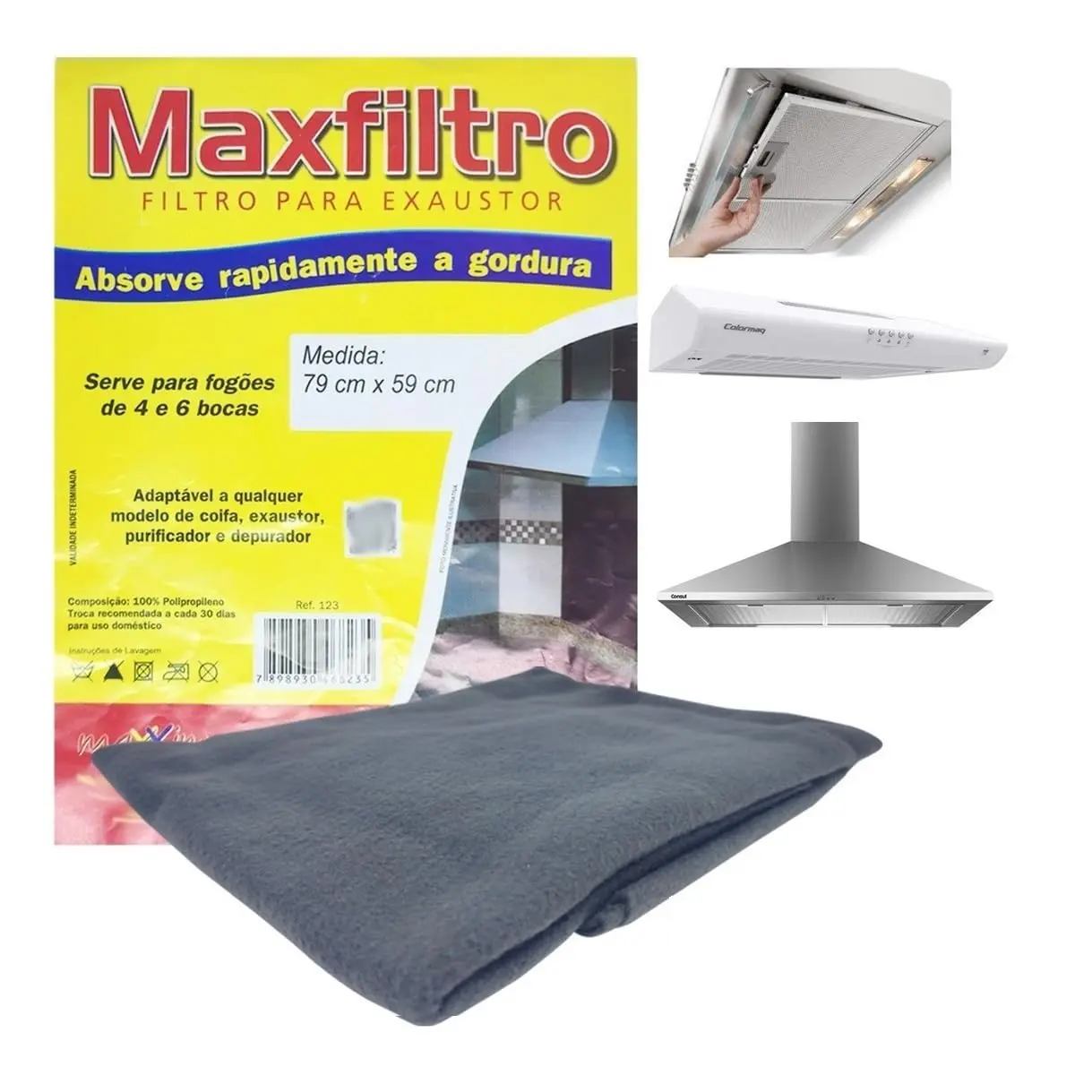 Filtro Manta Para Coifa, Exaustor, Depurador Universal Colormaq, Suggar Kit 2 un - 1