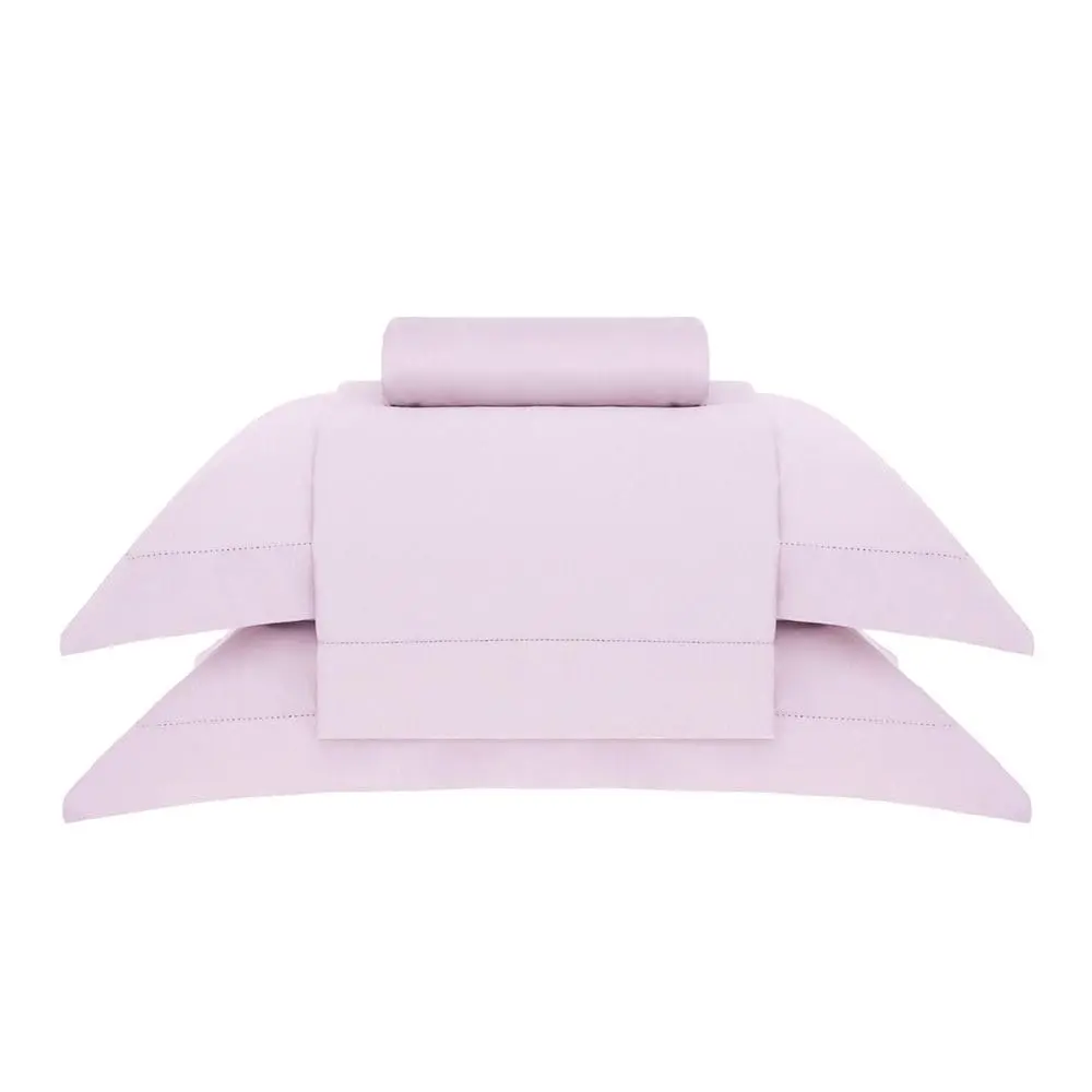 Buddemeyer Jogo de Cama King 300 Fios N.Colors II 100% Algodão Rosa 4 pç - 1