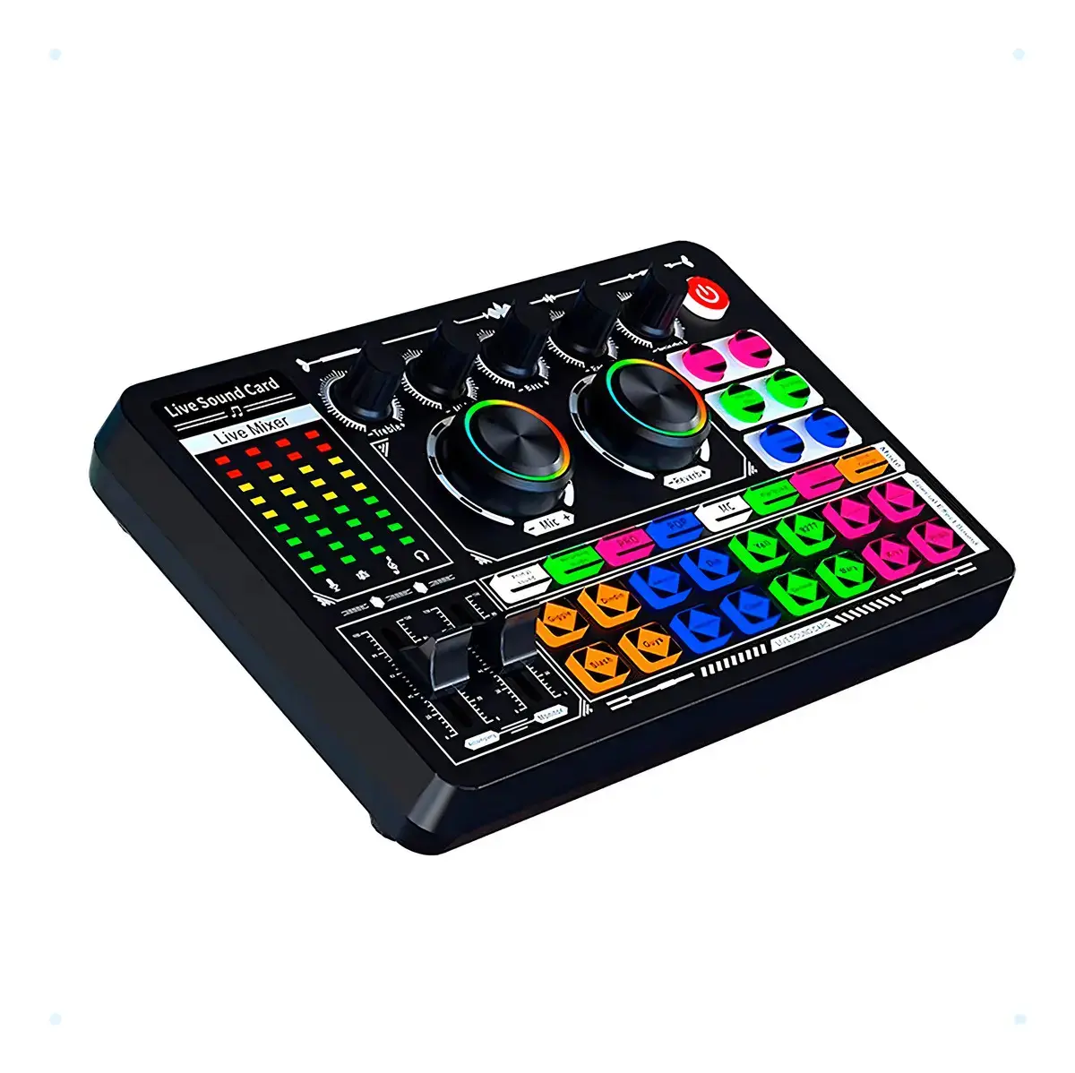 Mesa De Som Canal Duplo Digital Mixer Profissional Bluetooth