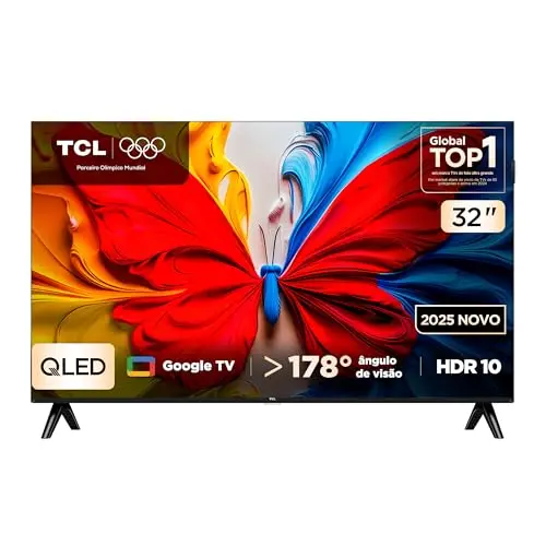 Smart TV TCL 32 Polegadas QLED Full HD S5K WiFi Bluetooth Google TV 2 HDMI HDR10 Dolby Audio 32S5K thumbnail 2