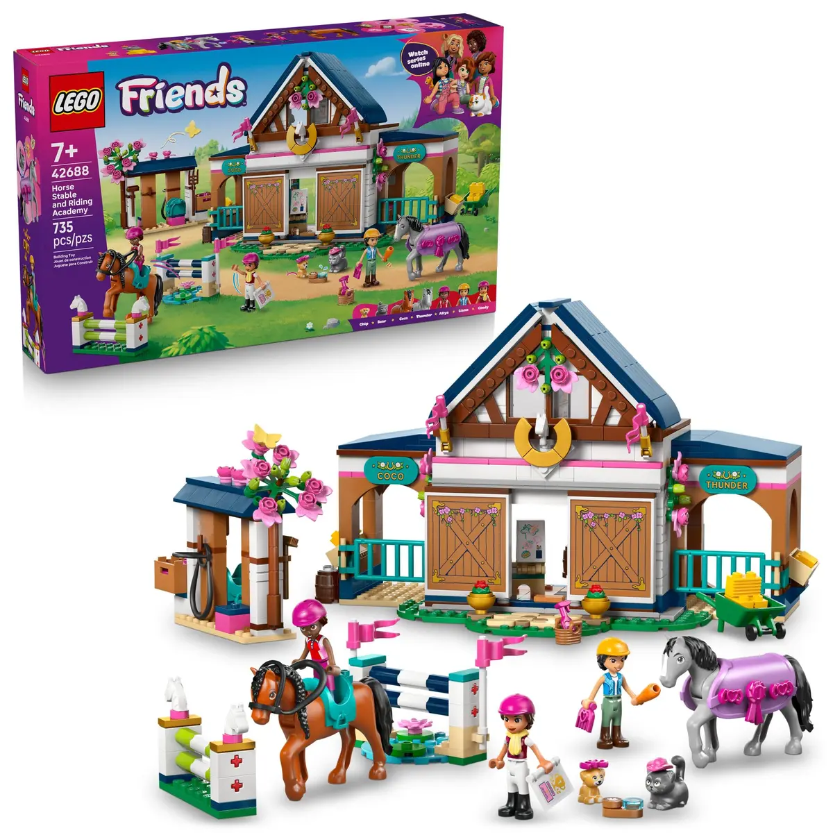 LEGO Friends Estábulo e Academia de Equitação 42688 (735 Peças)