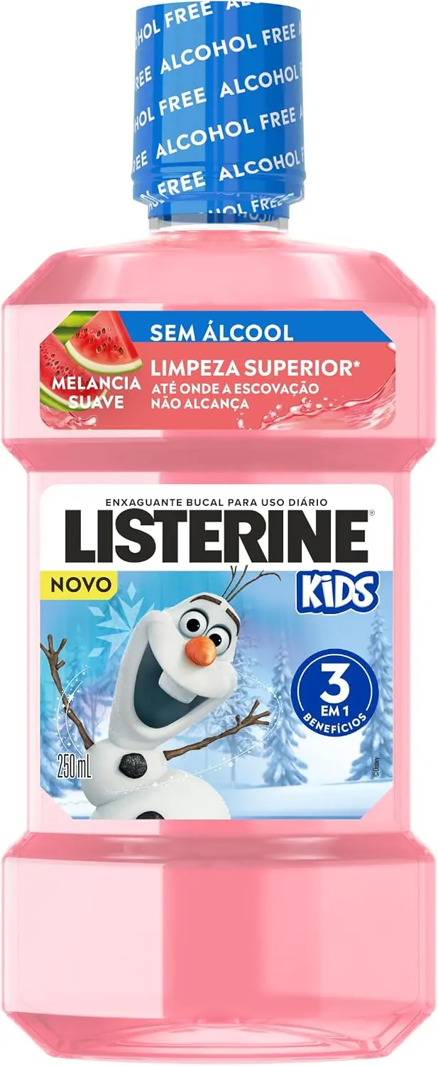 Enxaguante Bucal Infantil Listerine, Melancia, Sem Álcool, 250ml - 1
