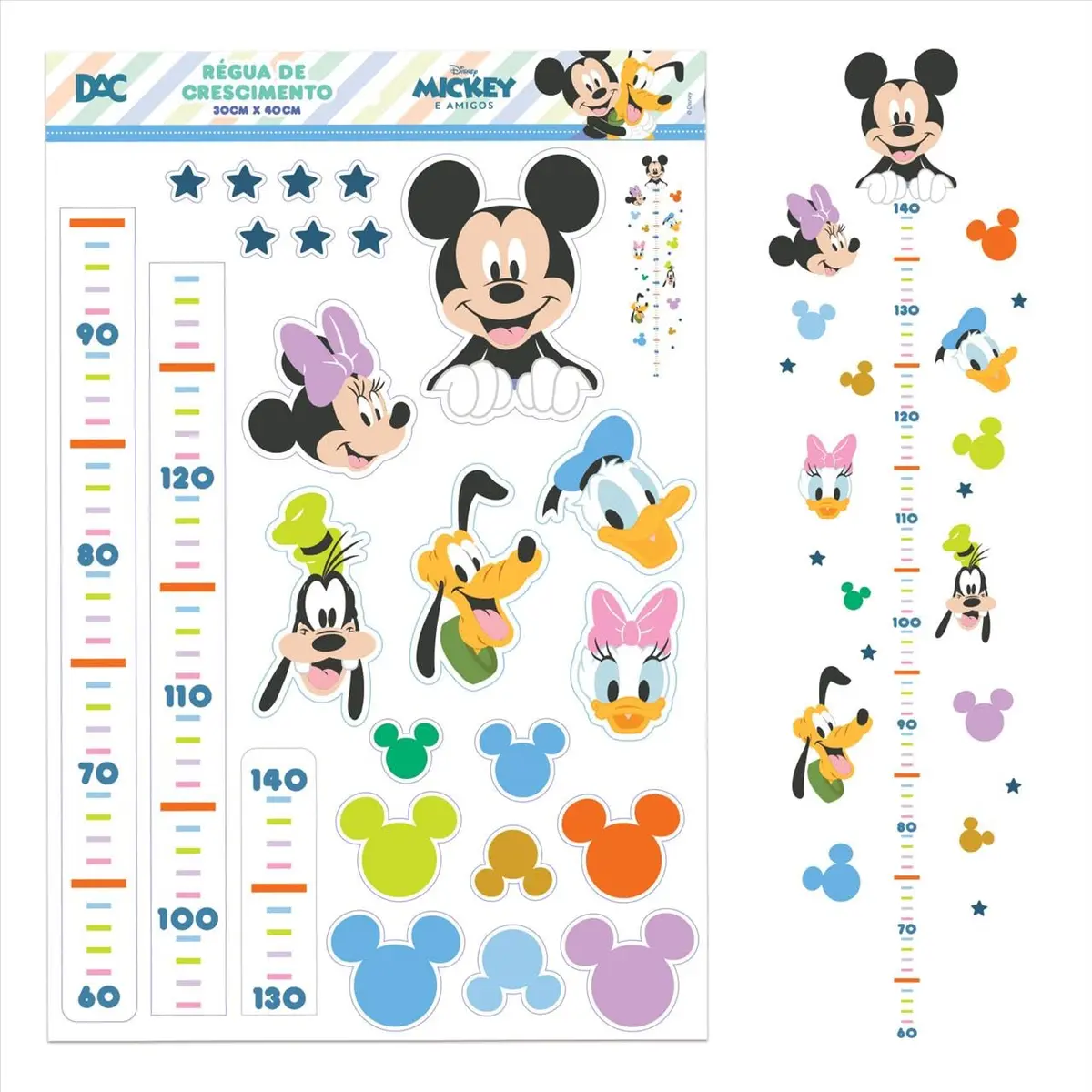 DAC - Adesivo Régua de Crescimento até 1.60m - Mickey Baby