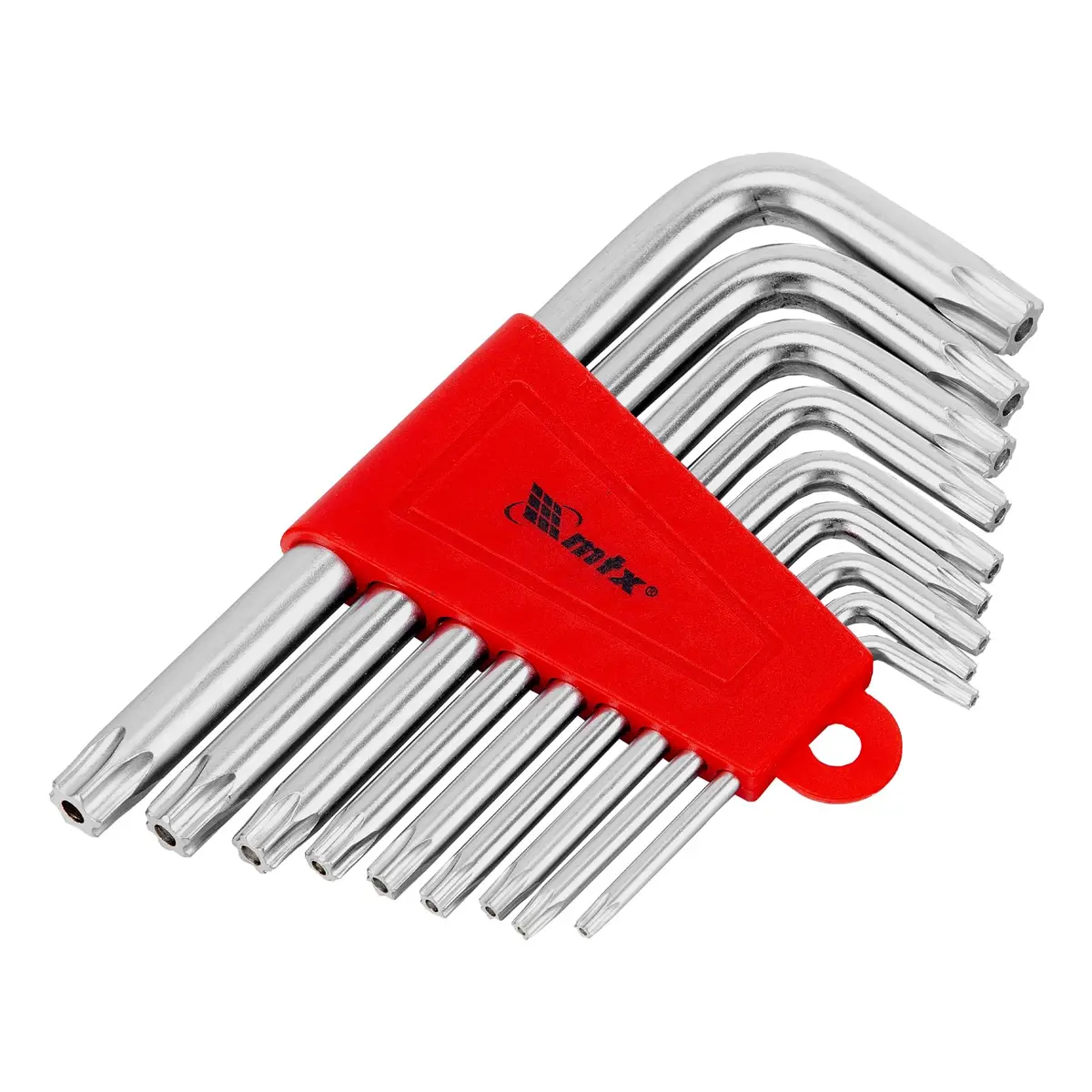 MTX Jogo de Chaves Hexagonais Torx Curtas com Acabamento Acetinado, Kit de Chaves Torx Resistentes