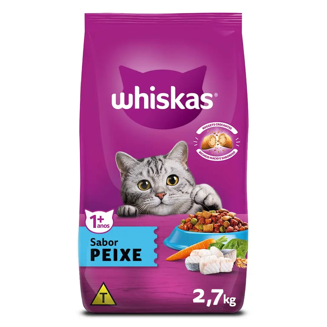 whiskas Ração Whiskas Peixe Gatos Adultos 2 7 Kg