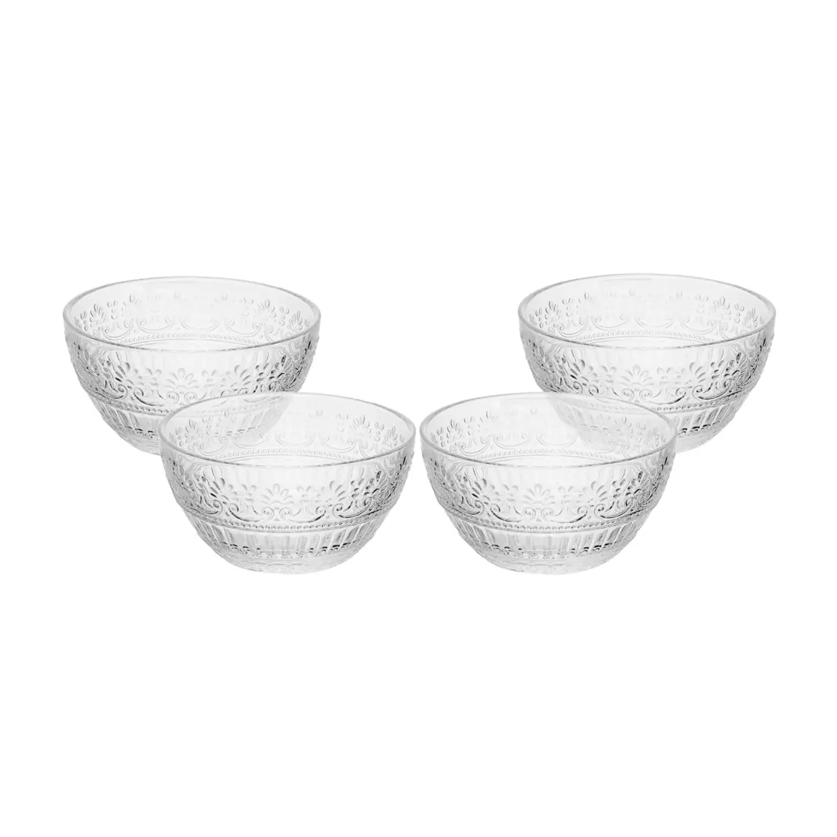 WOLFF - Conjunto 4 Bowls Mauve 12,5cm x 6,5cm Cristal
