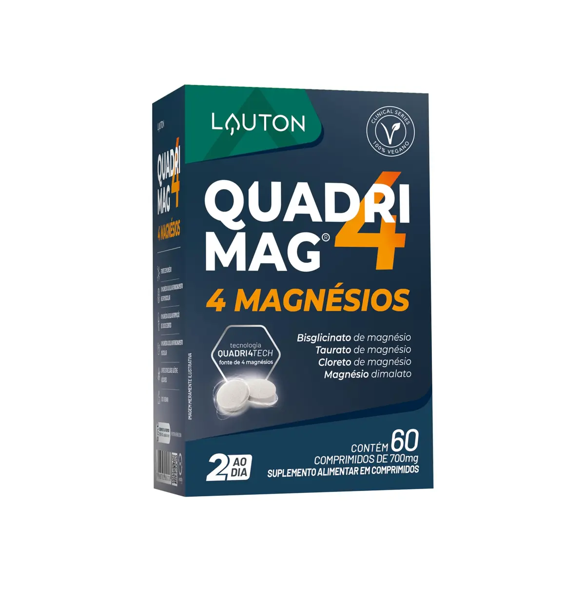 QUADRIMAG® 4 Magnésios 60 cps (Clinical Series) - Lauton - 1
