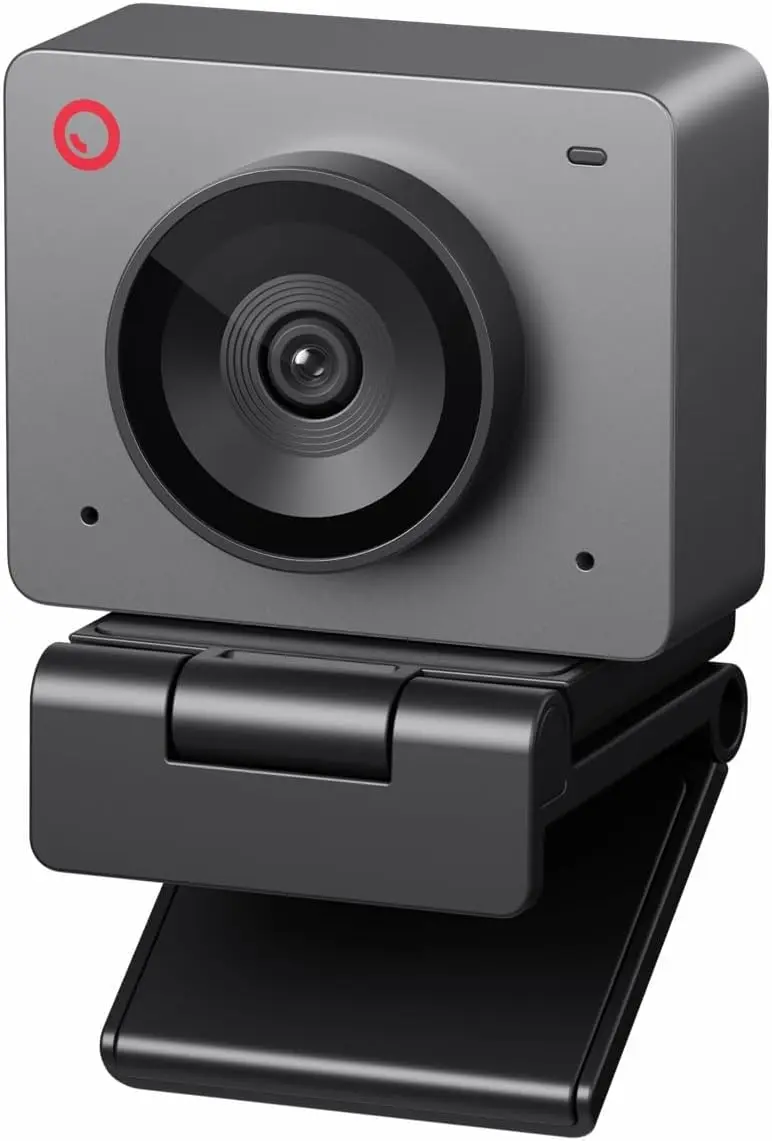Webcam SE,Suporta vídeo em alta definição 1080p a 100 fps,Equipada com sensor de 1/2,8 polegadas,Conta com enquadramento automático por IA, modo de embelezamento e controle por gestos(Cinza)